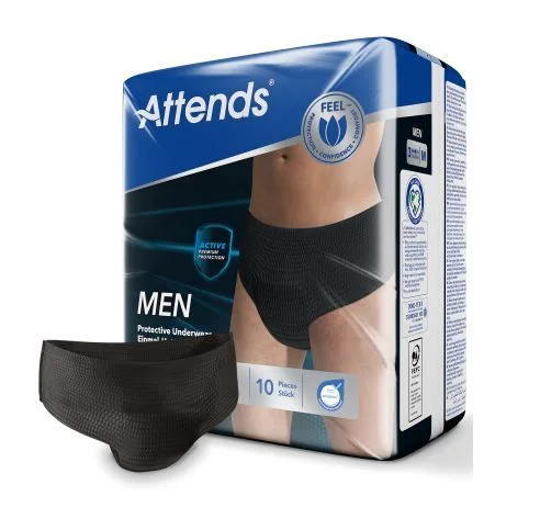 Attends Men Protective Underwear buksebleie 3M sort 10 stk v:4431620