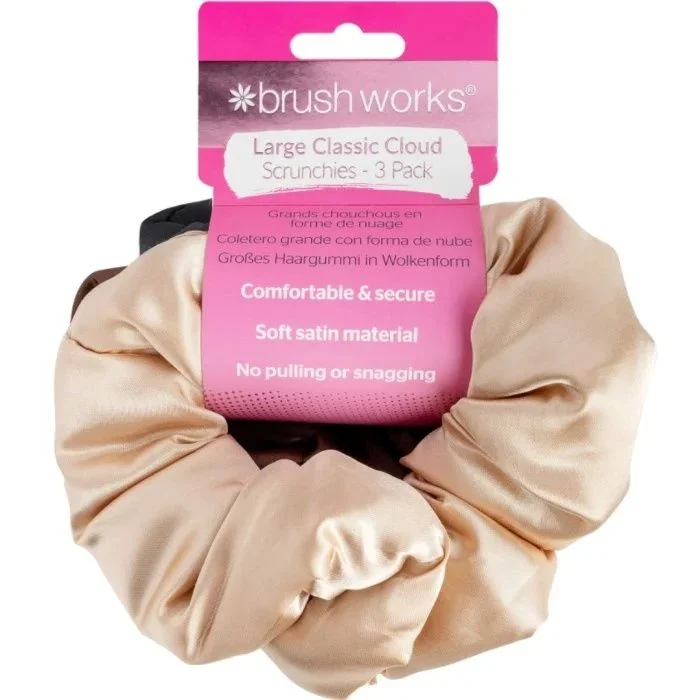 Brushworks Large Classic Cloud Scrunchies 3-pack v:2393877 Brushworks Large Classic Cloud Scrunchies 3-pack v:2393877