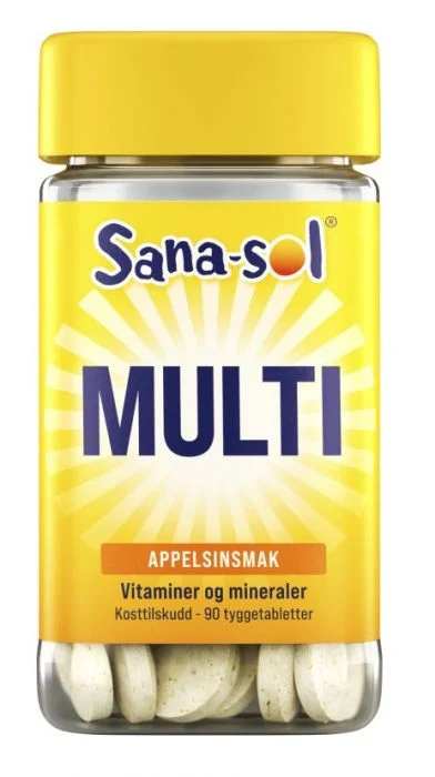 Sana-Sol Multivitamin appelsin tyggetabletter v:1293205 Sana-Sol Multivitamin appelsin tyggetabletter v:1293205