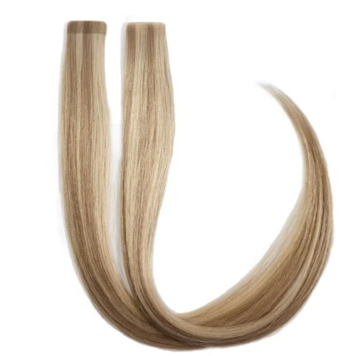Rapunzel of Sweden Premium Tape Extensions Straight / Mixed Tapes 3 cm / 8 pieces 50 cm M7.3/10.8 Cendre Ash Blonde Mix v:3820925