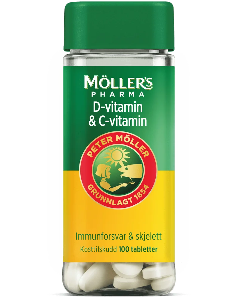 Møllers Pharma D-vitamin & C-vitamin tabletter – 100 stk v:4420197 Møllers Pharma D-vitamin & C-vitamin tabletter – 100 stk v:4420197
