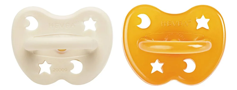 Hevea Round Teat 3-36 Months – Milky White & Natural – 2 stk. v:4204703