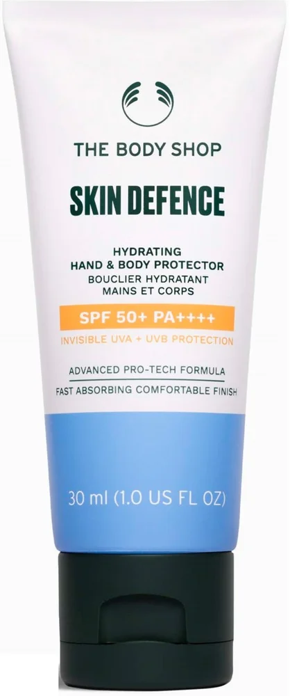 The Body Shop Skin Defence Hydrating Hand & Body Protector SPF 50+ PA++++ 30 ml v:1941622 The Body Shop Skin Defence Hydrating Hand & Body Protector SPF 50+ PA++++ 30 ml v:1941622