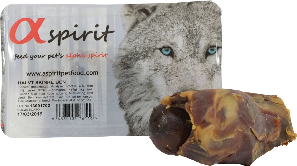 AlphaSpirit Half Ham Bone kjøttbein til hunder v:7229761