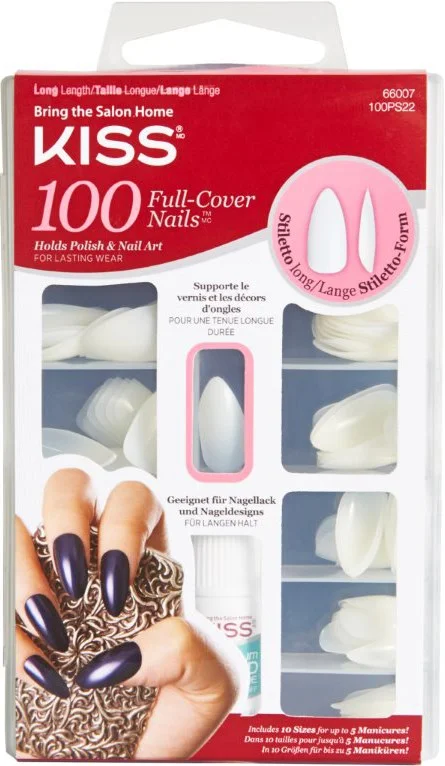 Kiss Full Cover Nails Long Stiletto v:9646454