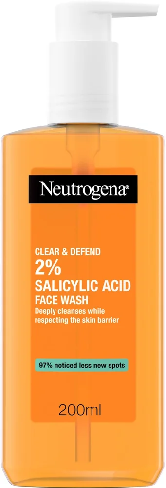 Neutrogena Clear & Defend 2 % Salicylic Acid Face Wash 200 ml v:2732628