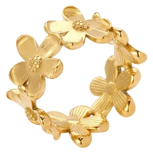 Sistie Camellia Ring Gold-Plated Size 56 v:9184873 Sistie Camellia Ring Gold-Plated Size 56 v:9184873