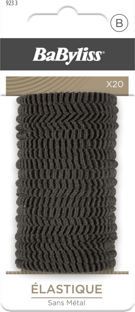 BaByliss Paris Accessories Elastic Hair Ties Black 20 stk v:6646689