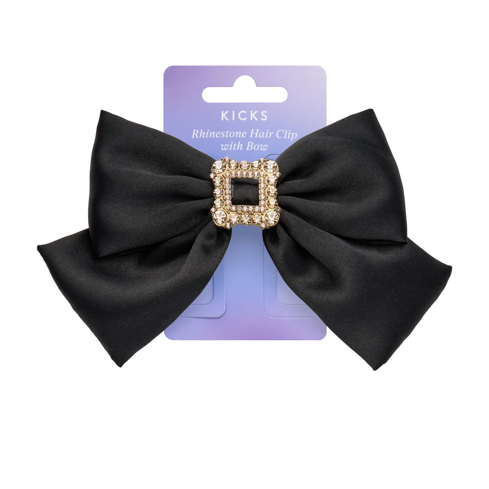 Rhinestone Hair Clip With Bow Black Beauty v:9159913