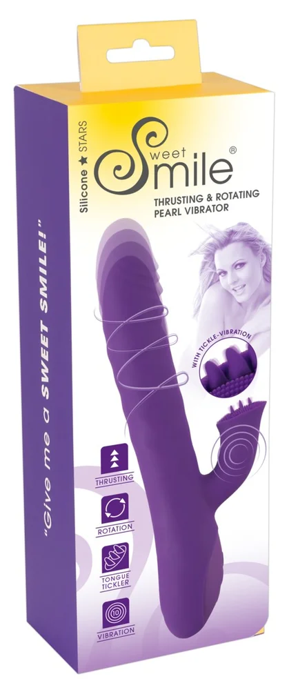 Sweet Smile Thrusting & Rotating Pearl Vibrator v:4817875