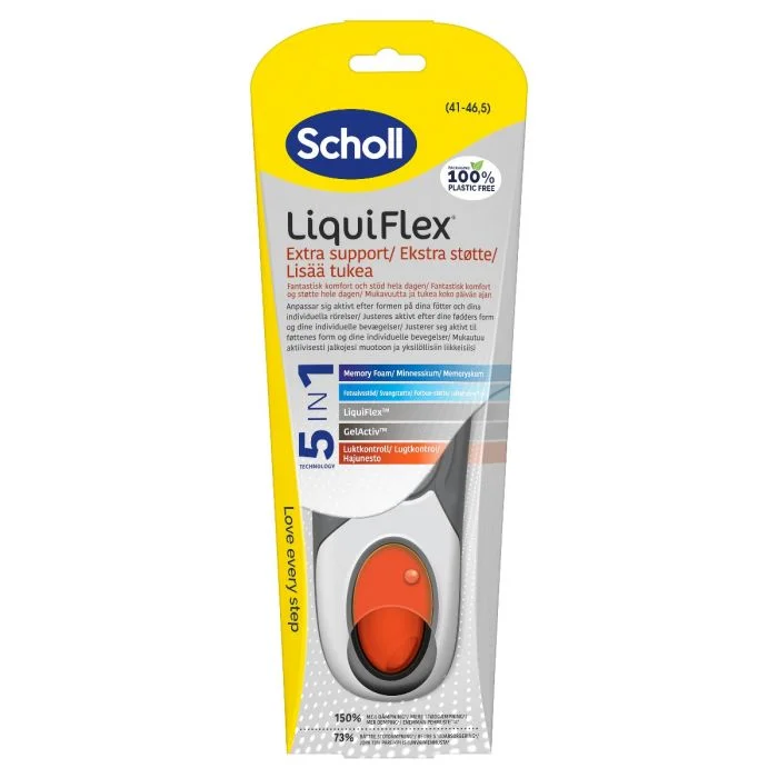 Scholl Liquiflex Extra Support Innleggssåle Large v:3099847 Scholl Liquiflex Extra Support Innleggssåle Large v:3099847