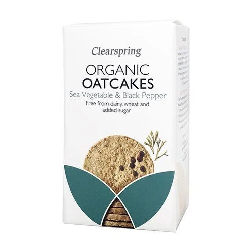 Clearspring Organic Oatcakes – Sea Vegetable & Black Pepper v:4856900 Clearspring Organic Oatcakes – Sea Vegetable & Black Pepper v:4856900