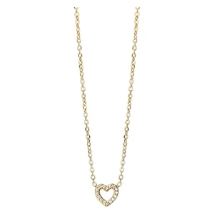 Muli Collection Zirconia Heart Necklace Gold v:6794823 Muli Collection Zirconia Heart Necklace Gold v:6794823