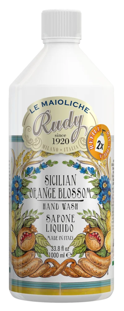 Rudy Sicilian Orange Blossom Le Maioliche Hand Wash Refill 1000 ml v:8215027 Rudy Sicilian Orange Blossom Le Maioliche Hand Wash Refill 1000 ml v:8215027